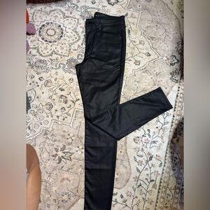 White House Black Market Shiny Black Skinny Jeans